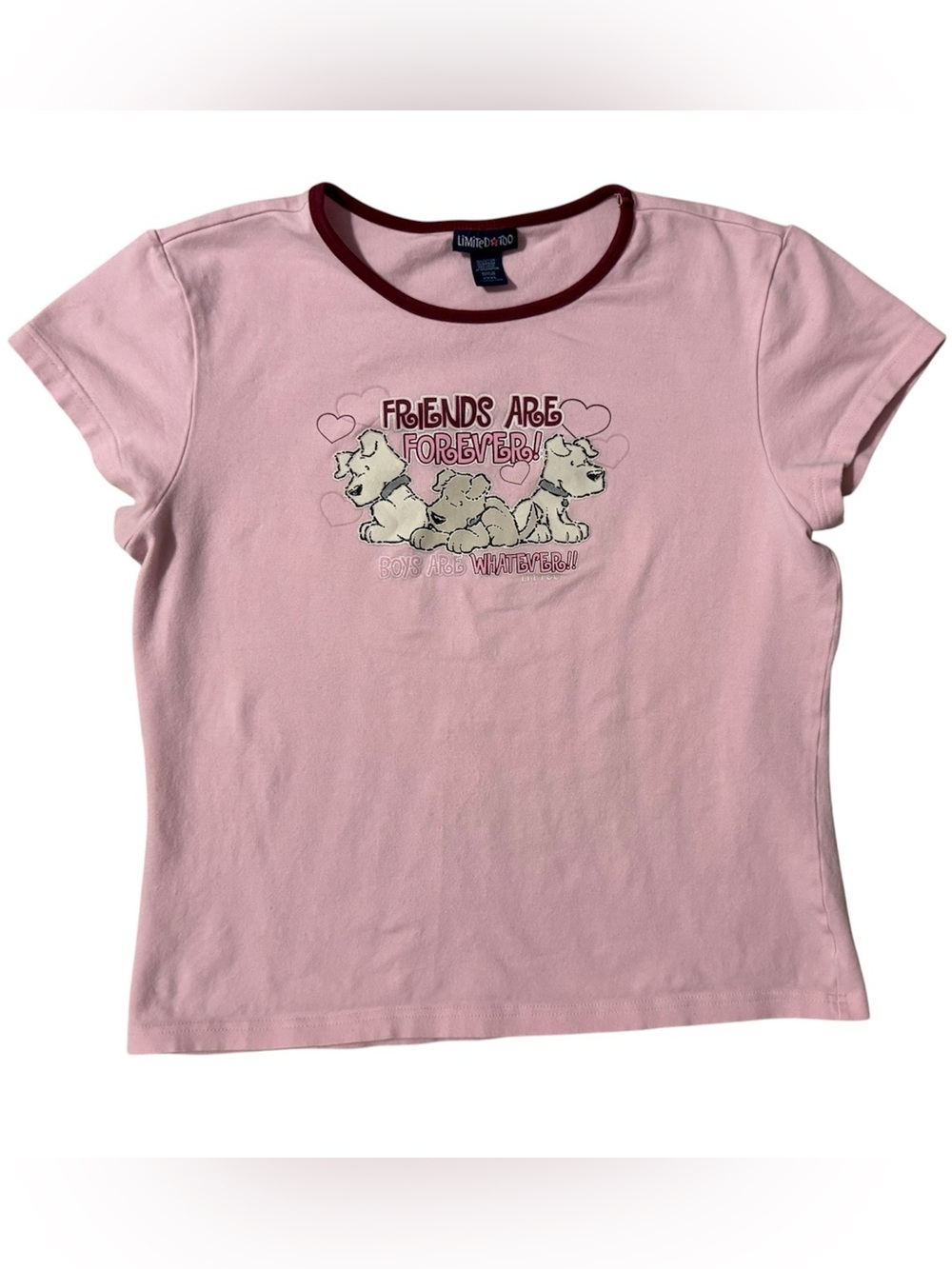 VINTAGE Limited Too Tee - Friends Are Forever Boys Are Whatever Youth XXXL